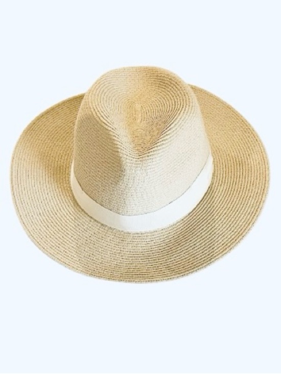 ?- Banana Republic Woven Classic Fedora Sun Hat - Natural Tan main image 5